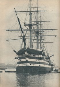 HMS Victory before she was removed to dry dock in 1922