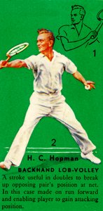 H. C. Hopman - Backhand Lob-Volley, c1935