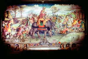 Hannibal and His Army Crossing the Alps by Unbekannt