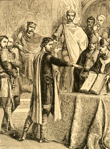 Harold Swearing to Maintain the Right of the Duke of Normandy to the Throne of England by Unbekannt