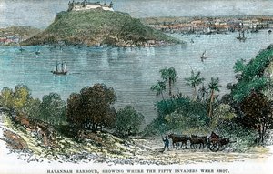 Havannah Harbour, Showing Where the Fifty Invaders Were Shot, Cuba, c1880 by Unbekannt
