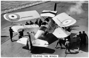 Hawker Osprey on the Deck of the Aircraft Carrier HMS Eagle, 1937 by Unbekannt