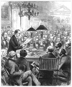 Heinrich Schliemann Lecturing in London