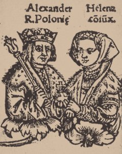 Helena Ivanovna of Moscow with Alexander Jagiellon, 1519 by Unbekannt