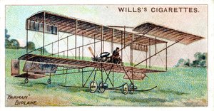 Henri Farman in the Farman Biplane by Unbekannt