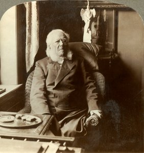 Henrik Ibsen, the poet to whom all the world pays homage, at home Christiania, Norway, c1905 by Unbekannt
