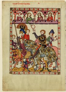 Henry IV Probus, Duke of Silesia-Wroclaw From the Codex Manesse, Between 1305 and 1340 by Unbekannt