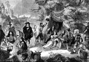 Highgate Fields during the Great Fire of London