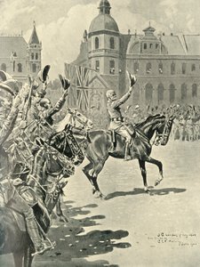 Hoisting the British Flag at Pretoria: Lord Roberts Leading Cheers for the Queen, 1900, 1901