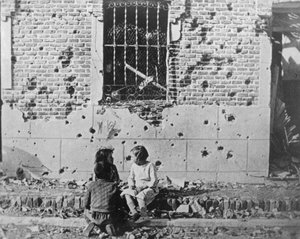 Homeless children, Barcelona, Catalonia, Spain, Spanish Civil War, c1936-c1939