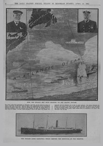 How the Titanic Met with Disaster..., and The Cunard Liner Carpathia..., April 20, 1912 by Unbekannt