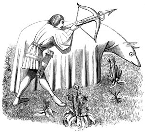 How to carry a cloth to approach beasts, 15th century 1849 by Unbekannt