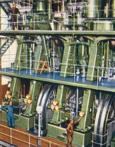 Huge triple expansion pumping engine