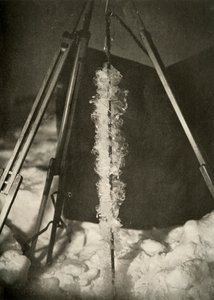 Ice Crystals Formed on the Line of a Fish Trap by Unbekannt