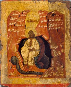 Icon of Elijah fed by a Crow, 15th-16th century
