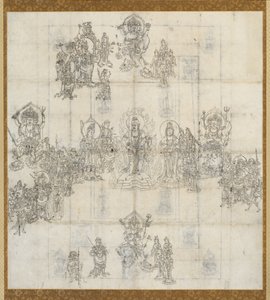 Iconographical Sketch Zuzo for the Benevolent Kings Sutra Mandala