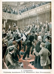 In London, Violent Incident in the Chamber of Commons, 1901 by Unbekannt