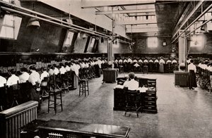 In a Large Telephone Exchange, c1916 by Unbekannt