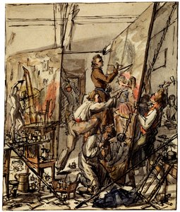 In an Artists Studio, 1820s by Unbekannt