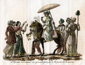 Indian Wedding Procession by Unbekannt
