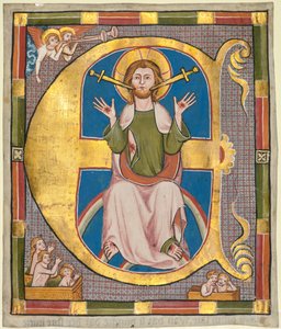 Initial E from a Municipal Law Book: The Last Judgment by Unbekannt
