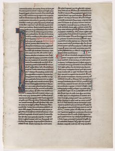 Initial I: Entwined Beast and Serpent: Leaf from a Bible, c. 1225-1250 by Unbekannt