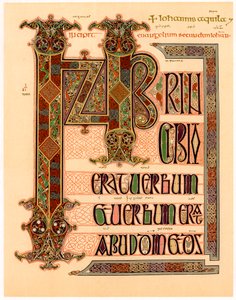 Initial page from the Lindisfarne Gospels