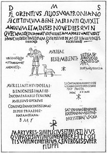 Inscriptions from the Catacombs, Rome by Unbekannt