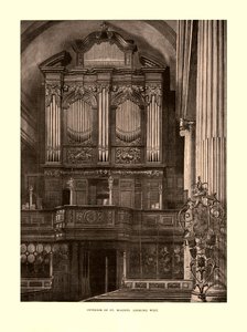 Interior of St. Magnus Looking West, mid-late 19th century