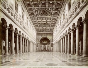 Interior of the Basilica of St Paul Outside the Walls, Rome, Italy, late 19th or early 20th century by Unbekannt