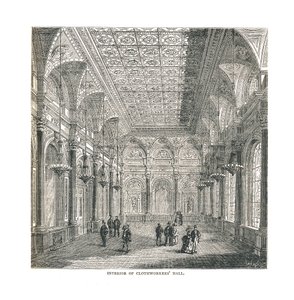 Interior of the Clothworkers Hall by Unbekannt