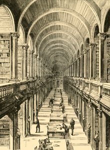 Interior of the Library, Trinity College, 1898 by Unbekannt