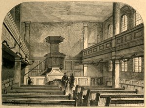 Interior of the Moravian Chapel in Fetter Lane, 1897