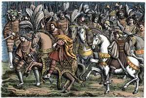 Interview between Francis I and Henry VIII on the Field of the Cloth of Gold by Unbekannt