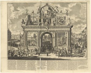 Investment schemes: Memorial arch erected at the burial place of ruined shareholders by Unbekannt