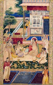 Jahangir and Prince Khurram with Nur Jahan