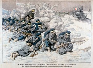 Japanese Attack on a Hospital Train Near Port Arthur, Manchuria, Russo-Japanese War by Unbekannt