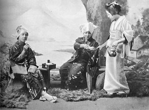 Japanese Peasant Girls Taking Tea at a Wayside Rest