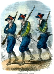 Japanese Soldiers in Yokohama, Japan