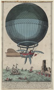 Jean Pierre Blanchard and John Jefferies Arriving in Calais After Crossing the English Channel in a Hot Air Balloon