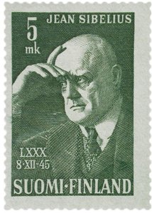 Jean Sibelius Postage Stamp by Unbekannt