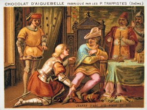 Joan of Arc at the feet of Charles VII