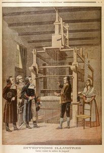 Joseph Marie Jacquard, showing his loom to Lazare Carnot, Lyon, France, 1801 by Unbekannt
