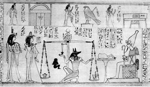 Judgement of the Dead, from the Temple of Deir-el-Bahari, Egypt by Unbekannt