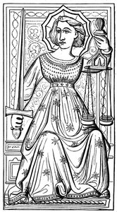 Justice, Tarot Card, 14th century, 1870