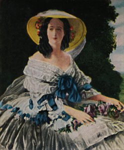 Empress Eugenie 1826-1920 - Painting by Winterhalter, 1934