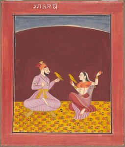 Kamod Raga of the Dipak Raga Family, page from a Ragamala Series by Unbekannt