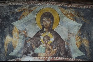 Kariye Camii (St. Savior in Chora Church) fresco: Virgin and Child, Istanbul, Turkey