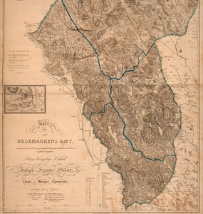 Map of Hedmark County (Including Skreya and Helg-Øen) by Unbekannt