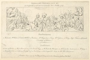 Key with List of Performers and Audience to: The Beggars Opera, July 1, 1790 by Unbekannt